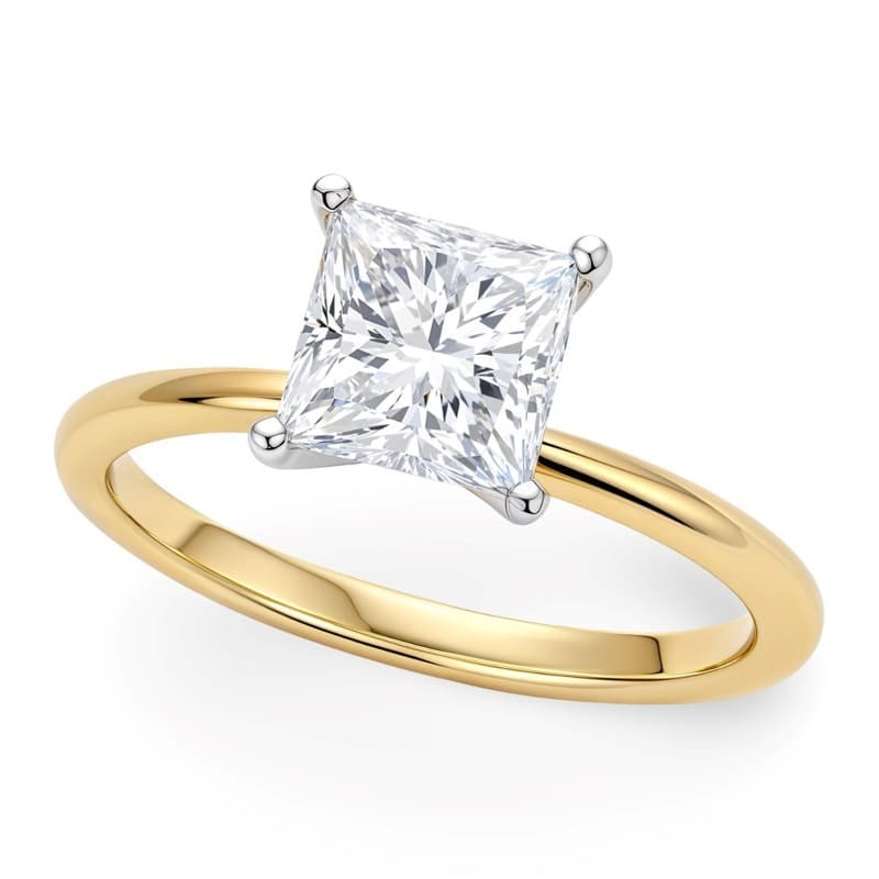 Solitaire Ring, 10K Yellow Gold