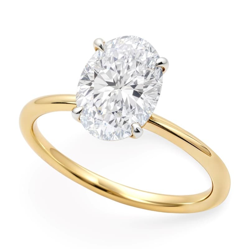 Anillo Solitario, Oro Amarillo 14K