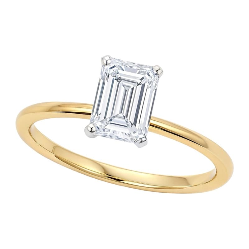 Anillo Solitario, Oro Amarillo 14K