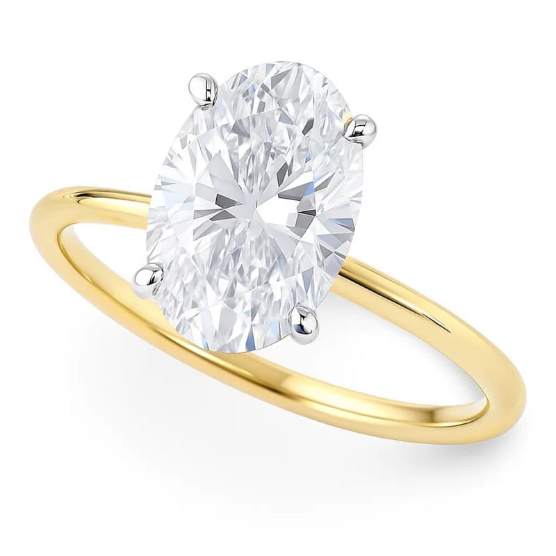Solitaire Ring, 14K Yellow Gold