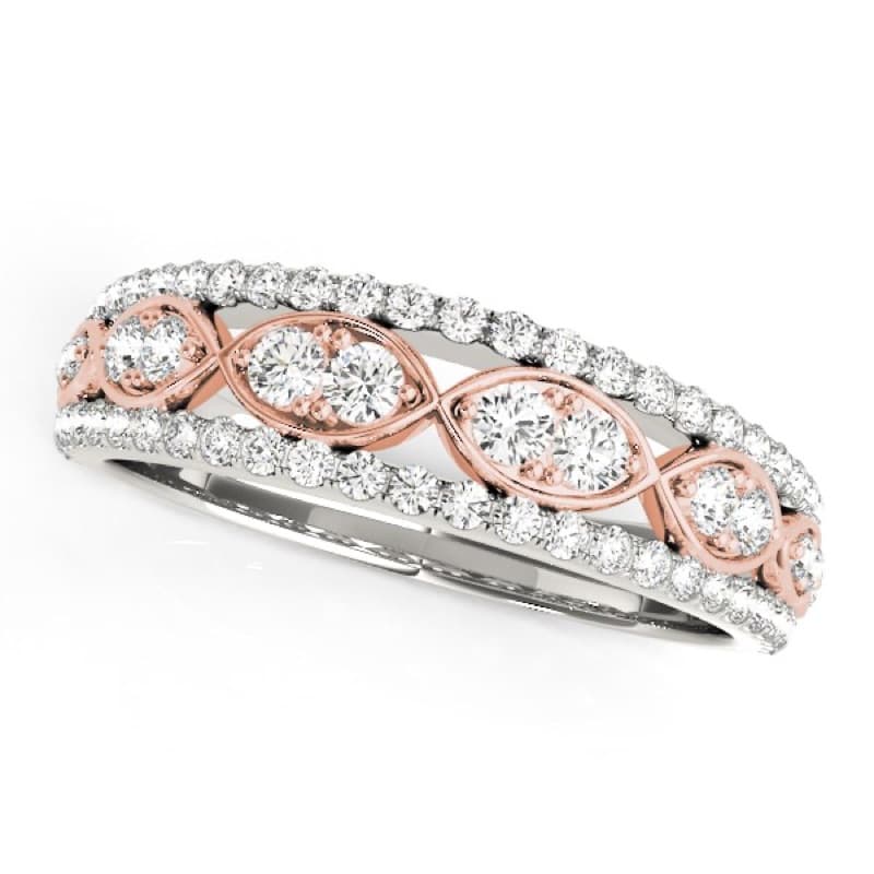 Diamond Ring, 14K White & Rose Gold
