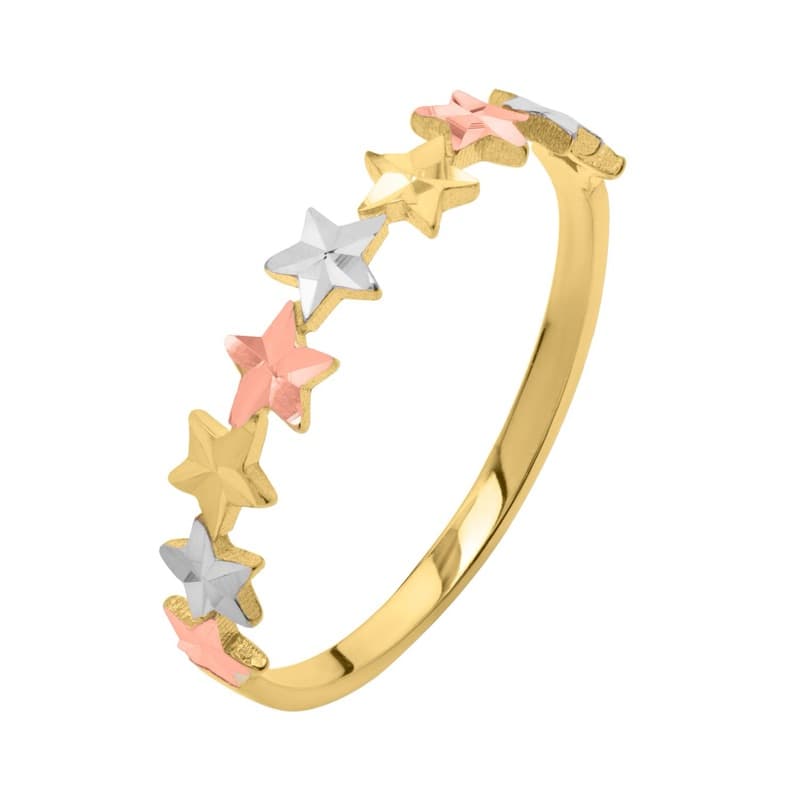 Ring, 10K Tri-Color Gold