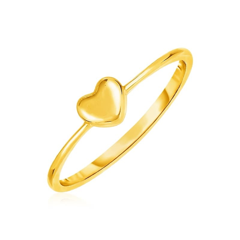 Puffed Heart Ring, 14K Yellow Gold