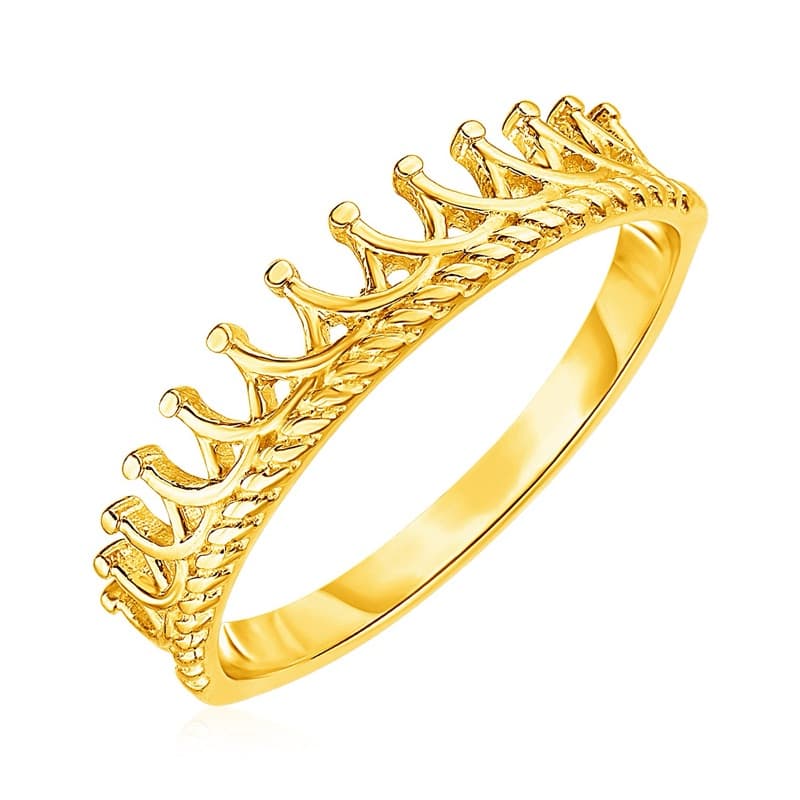 Crown Ring, 14K Yellow Gold