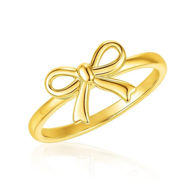 Bow Ring, 14K Yellow Gold
