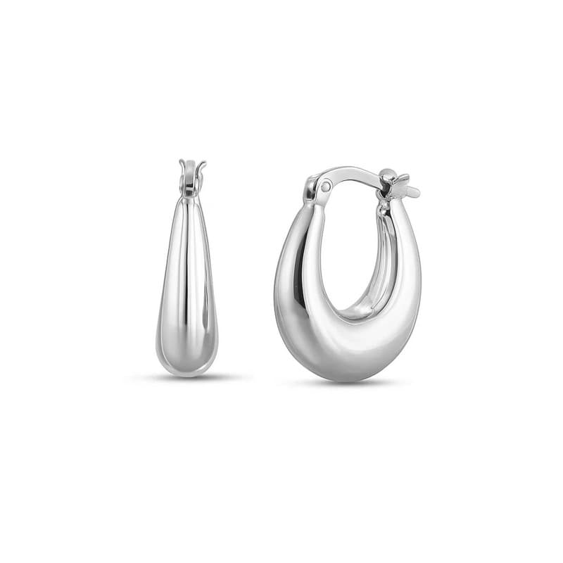 Hoop Earrings, Sterling Silver