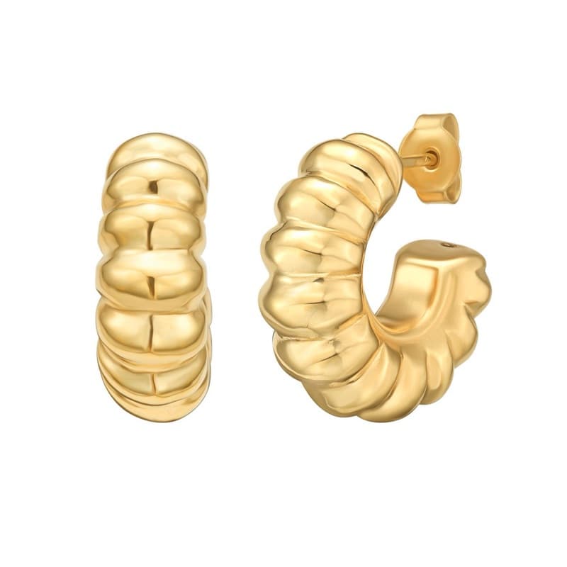 Hoop Earrings, Gold-Plated Sterling Silver
