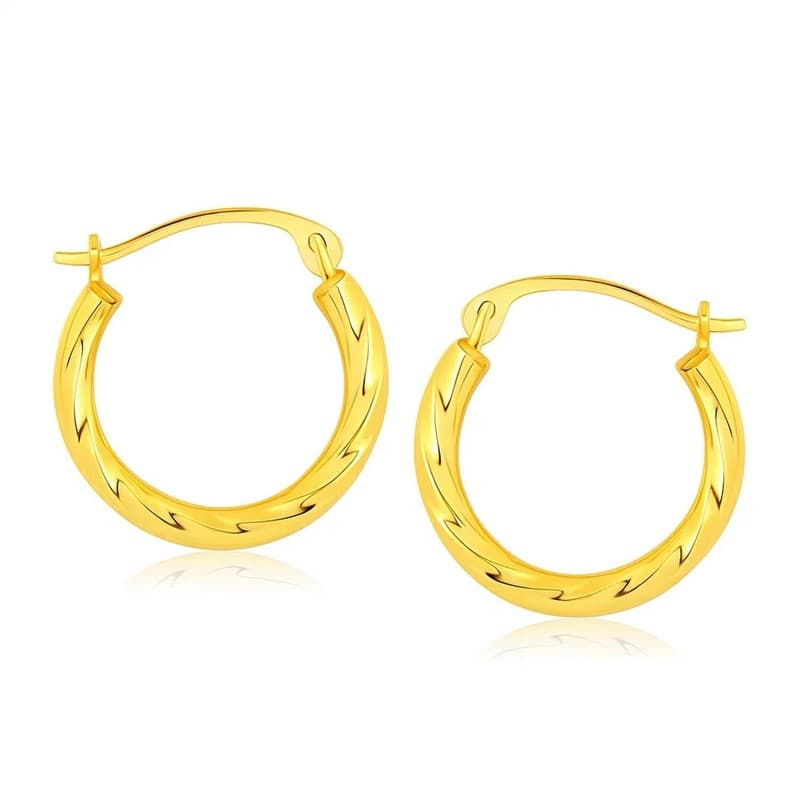 Hoop Earrings, 10K Yellow Gold