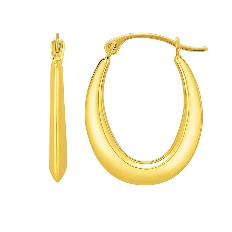Hoop Earrings, 10K Yellow Gold