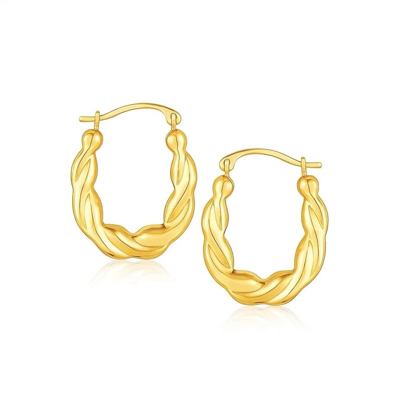 Hoop Earrings, 10K Yellow Gold