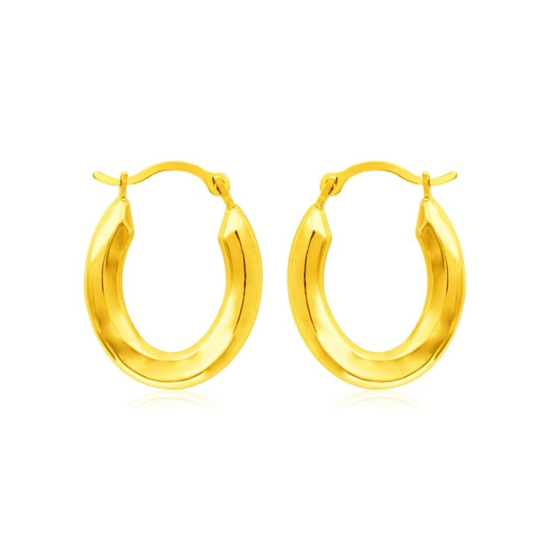 Hoop Earrings, 14K Yellow Gold
