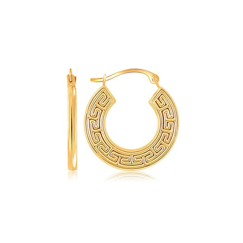 Hoop Earrings, 10K Yellow Gold
