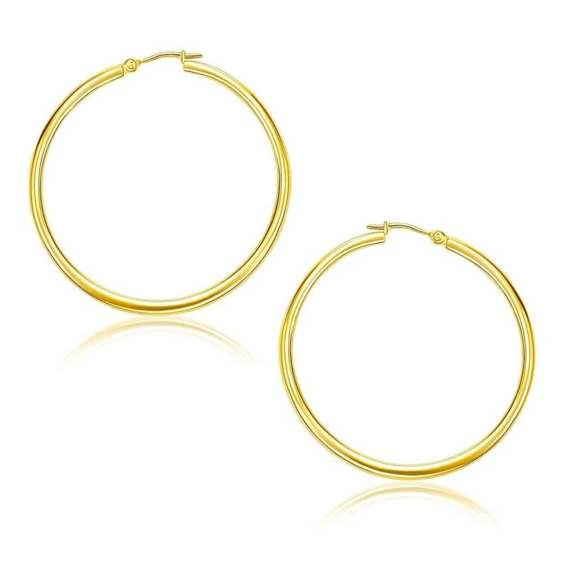 Hoop Earrings, 10K Yellow Gold