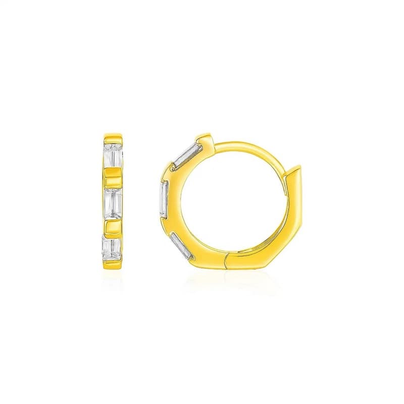 Hoop Earrings, 14K Yellow Gold