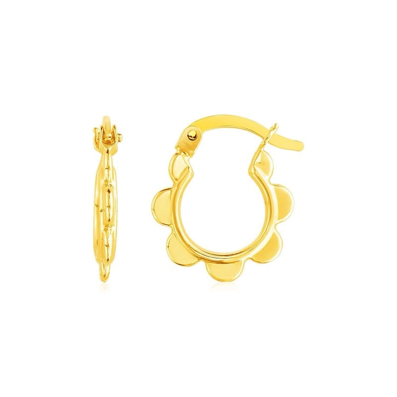 Hoop Earrings, 14K Yellow Gold
