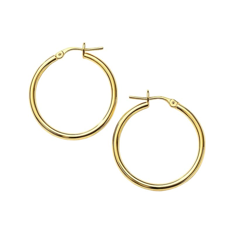 Hoop Earrings, 14K Yellow Gold