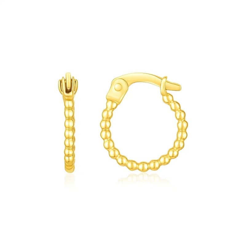Hoop Earrings, 14K Yellow Gold