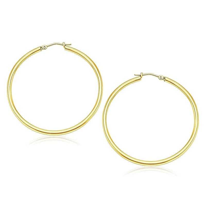 Hoop Earrings, 14K Yellow Gold