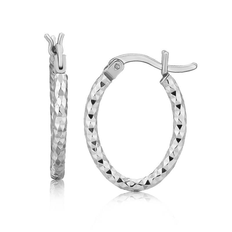 Huggie Hoop Earrings, Sterling Silver