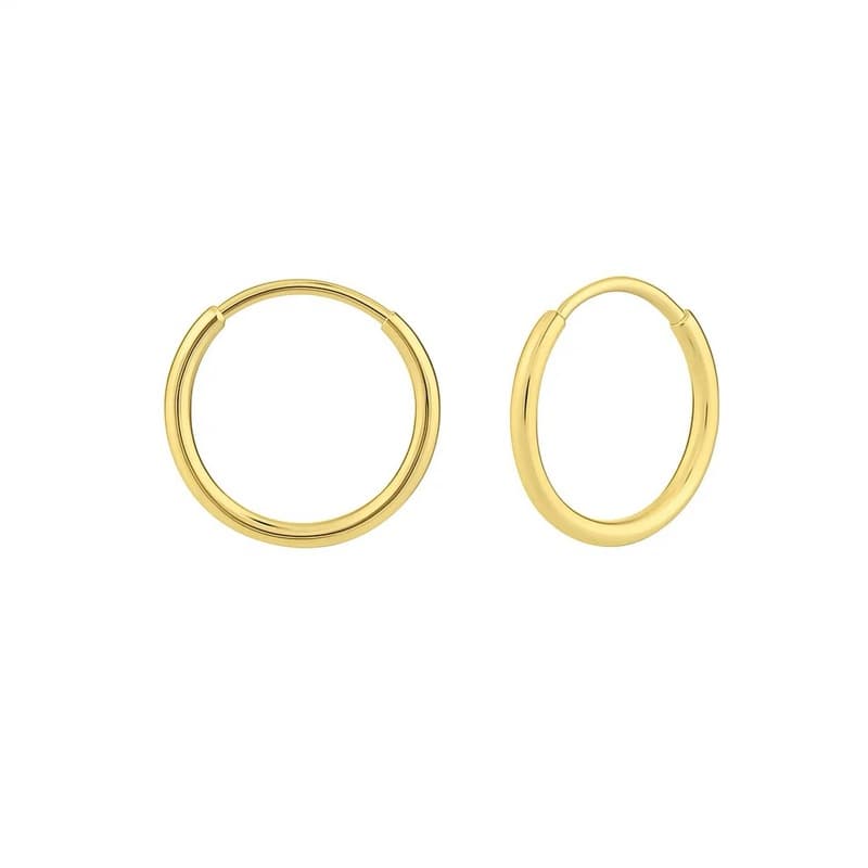 Huggie Hoop Earrings, 10K Yellow Gold