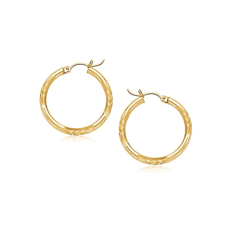 Arracadas Huggie, Oro Amarillo 14K
