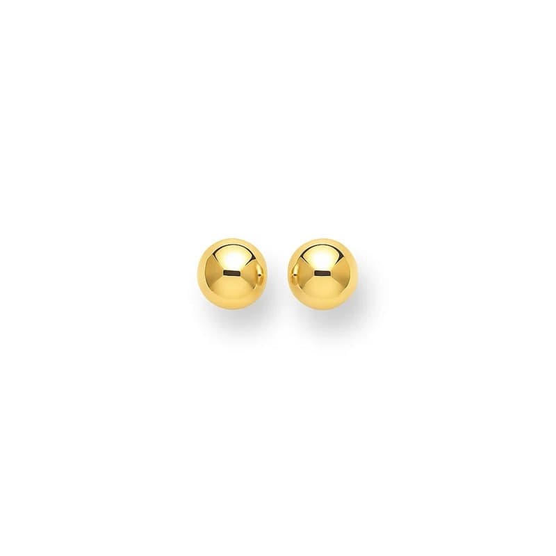Stud Earrings, 14K Yellow Gold