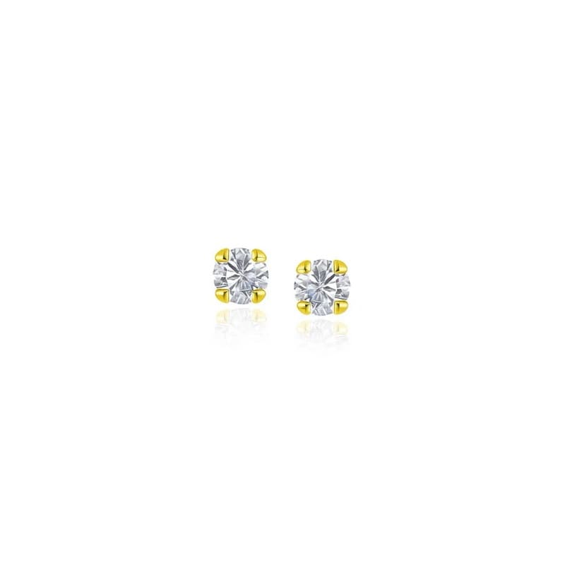 Broqueles de Circonita, Oro Amarillo 14K