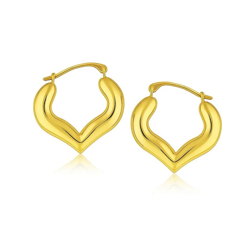 Aretes Corazón, Oro Amarillo 10K