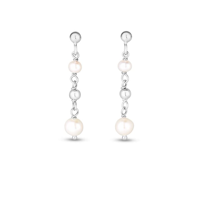 Pearl Earrings, Sterling Silver