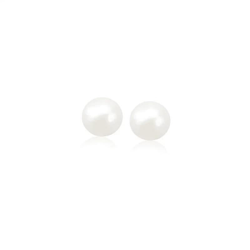 Pearl Earrings, 14K Yellow Gold