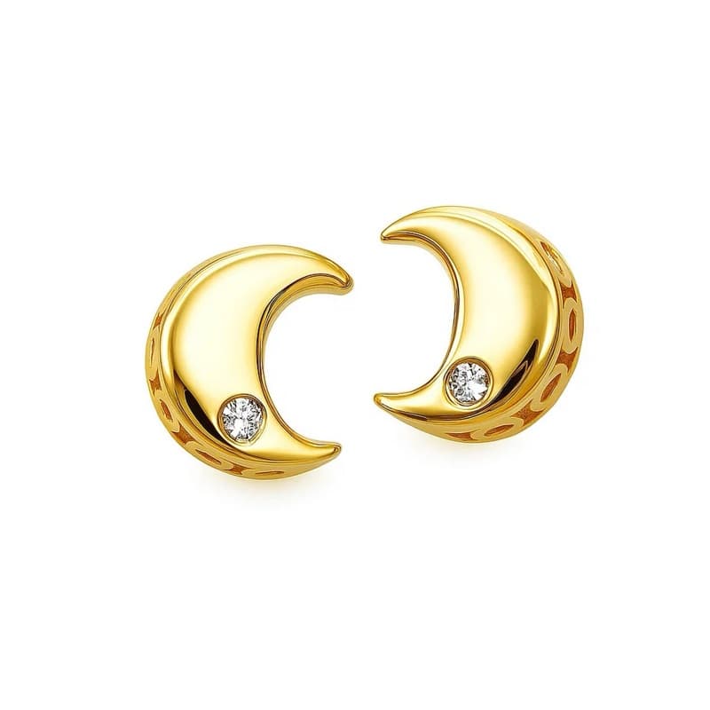 Aretes Diamante, Oro Amarillo 14K