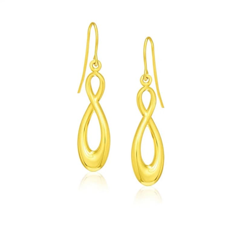 Drop Earrings, 14K Yellow Gold