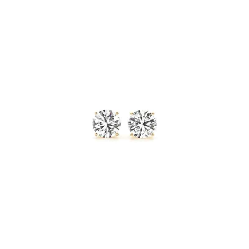 Diamond Stud Earrings, 14K Yellow Gold