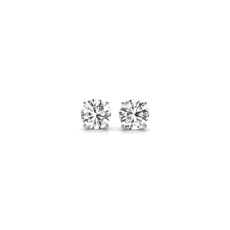 Broqueles de Diamante, Oro Blanco 14K