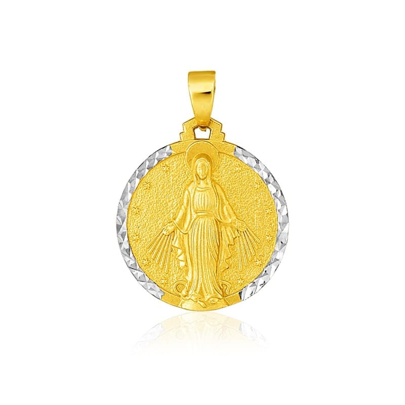 Guadalupe Pendant, 14K Two-Tone Gold