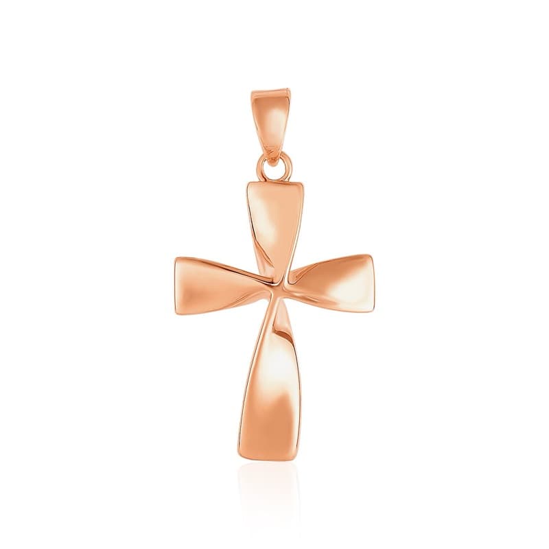 Cross Pendant, 14K Rose Gold