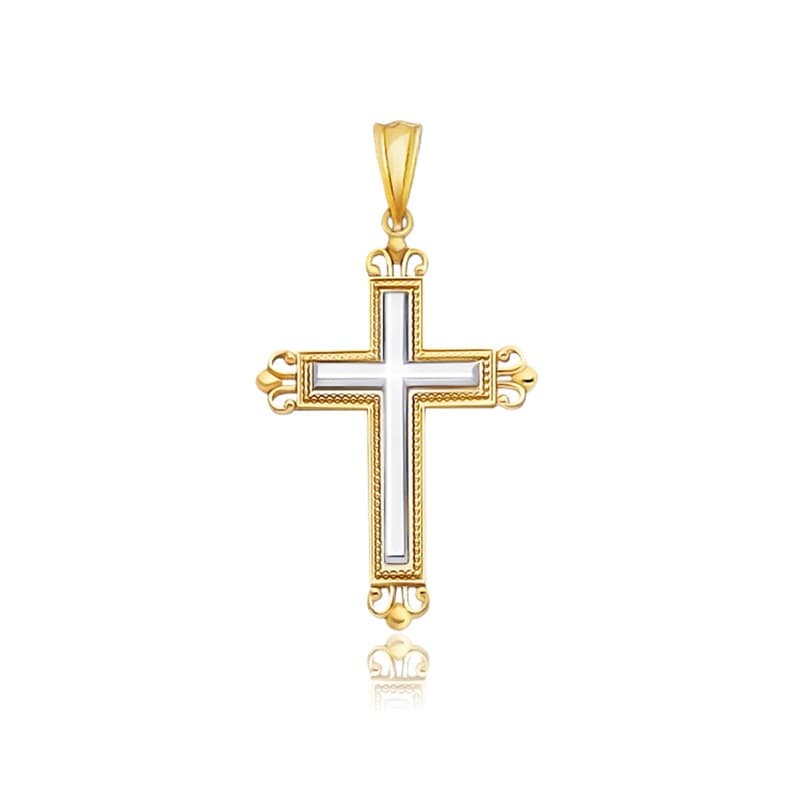 Dije Cruz, Oro Dos Tonos 14K