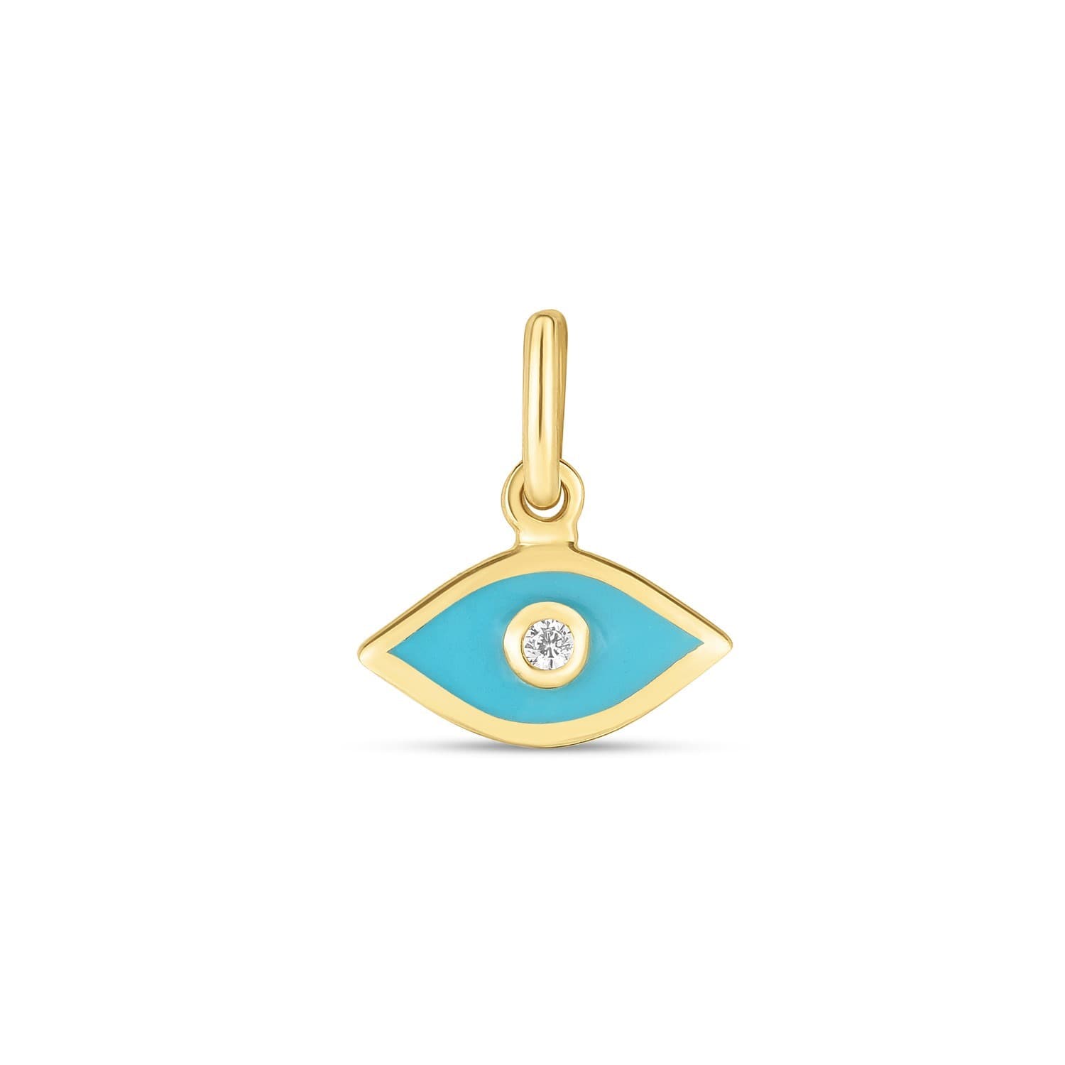 Evil Eye Pendant, 14K Yellow Gold
