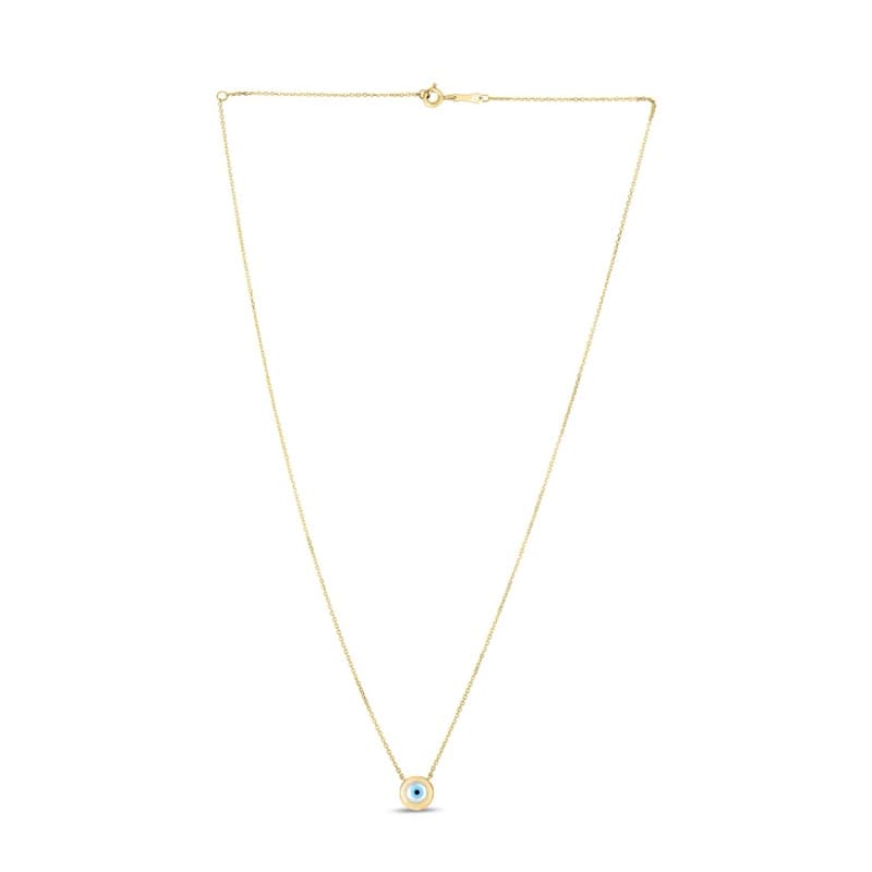 Collar Ojo Turco, Oro Amarillo 14K