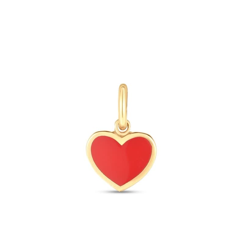 Dije Corazón, Oro Amarillo 14K