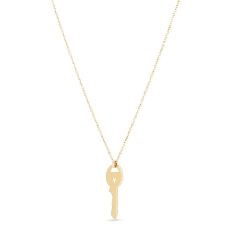 Heart Pendant Necklace, 14K Yellow Gold