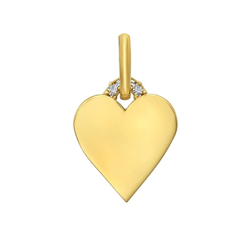 Dije Corazón, Oro Amarillo 14K
