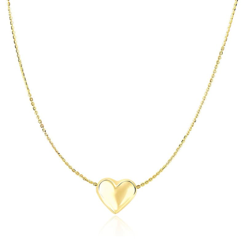Collar Corazón, Oro Amarillo 14K