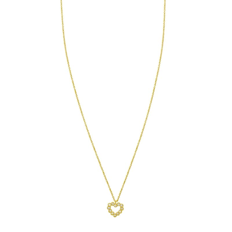 Heart Pendant Necklace, 14K Yellow Gold