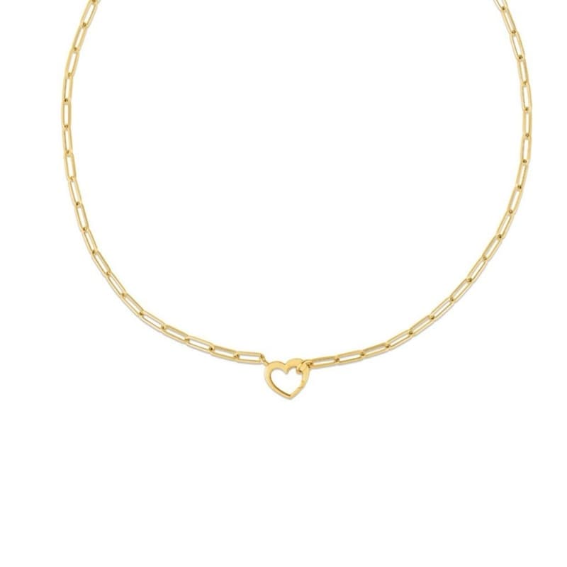 Collar Corazón, Oro Amarillo 14K