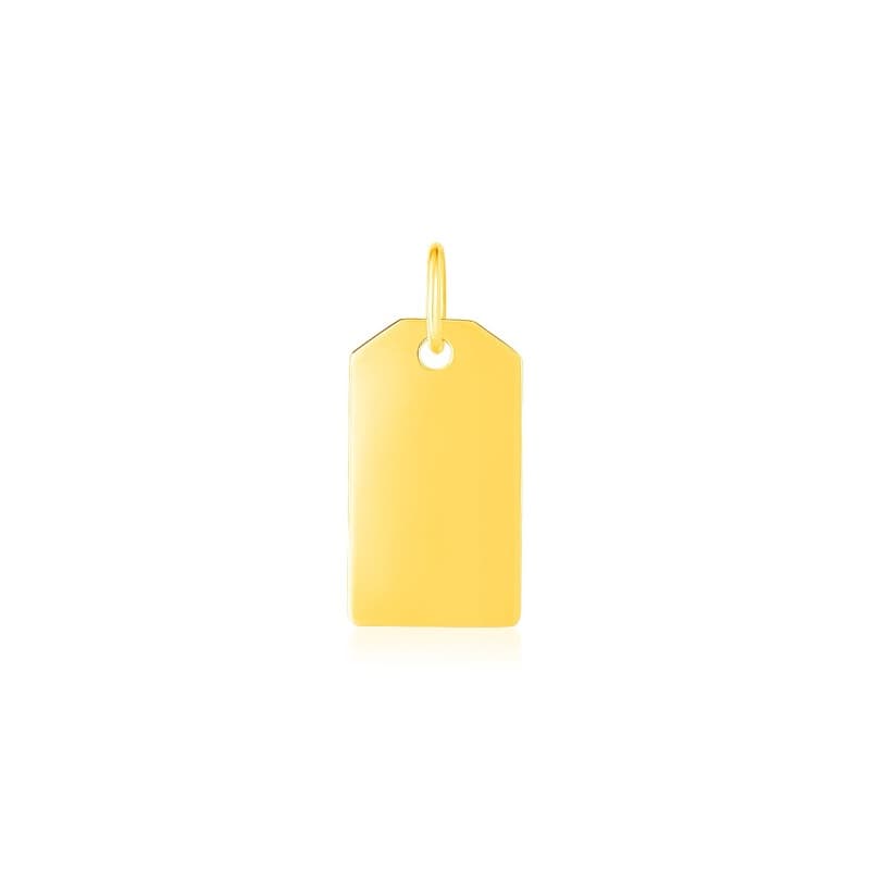 Dije Placa, Oro Amarillo 14K