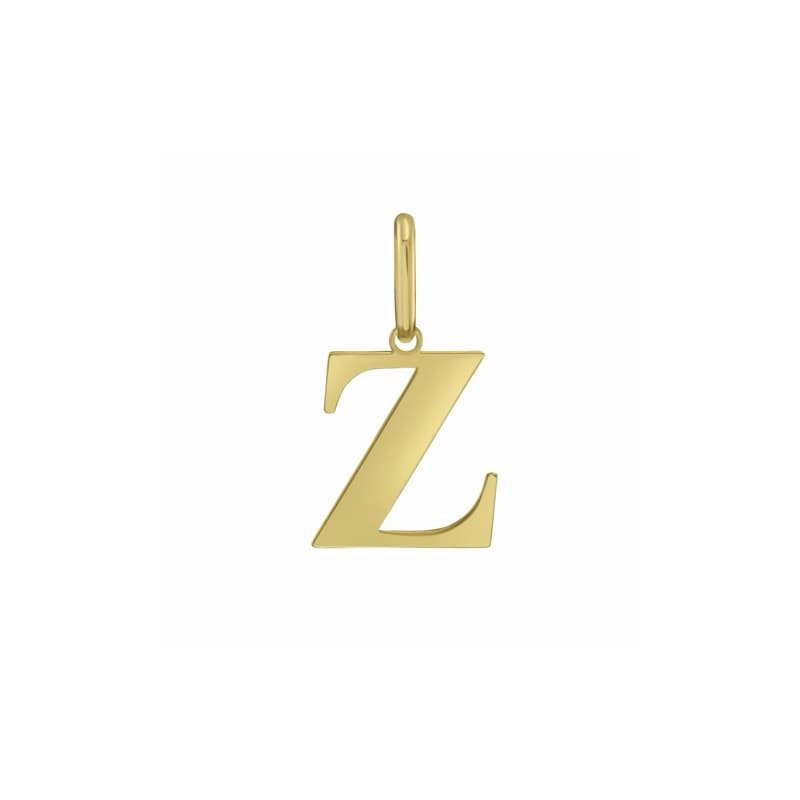 Initial “Z” Pendant, 14K Yellow Gold