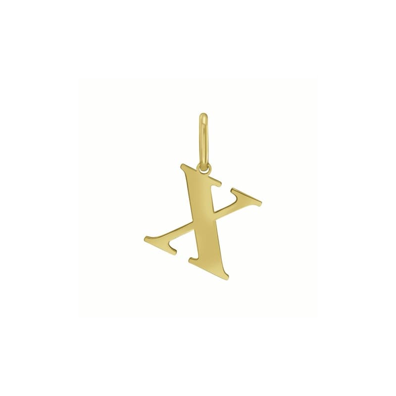 Dije Inicial «X», Oro Amarillo 14K