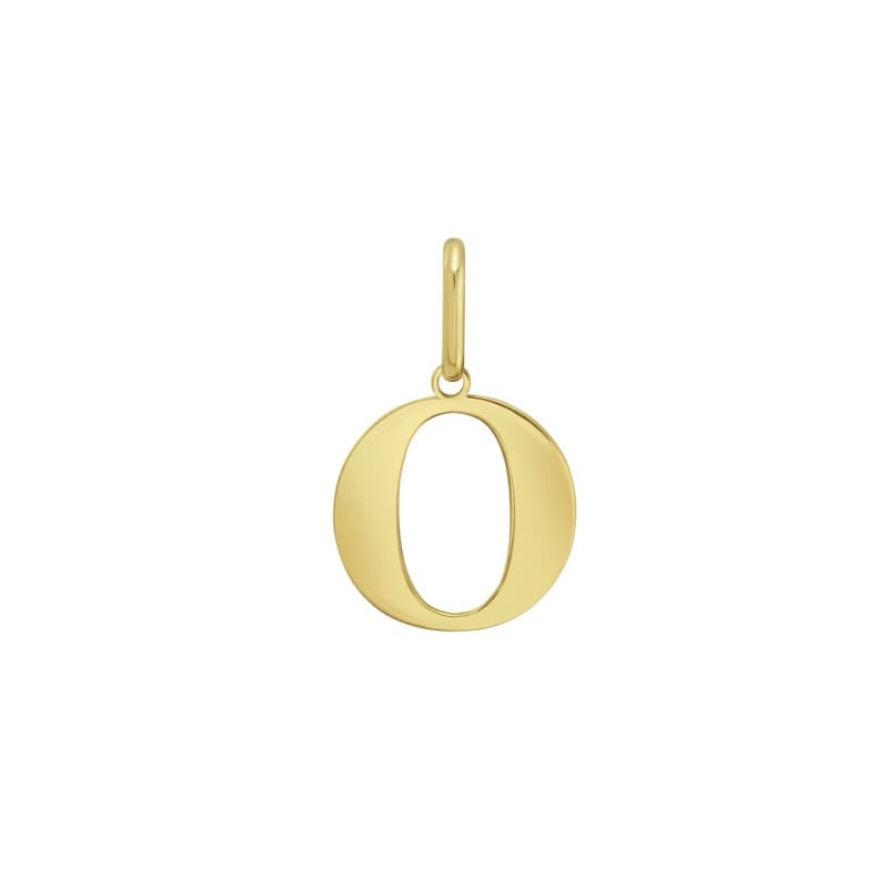 Dije Inicial «O», Oro Amarillo 14K