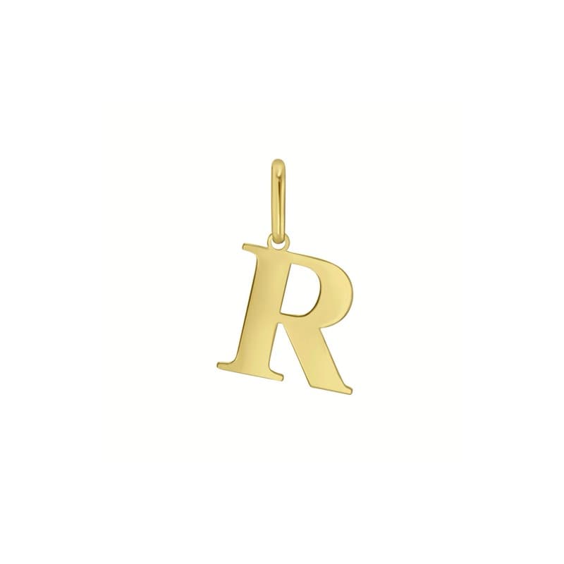 Dije Inicial «R», Oro Amarillo 14K